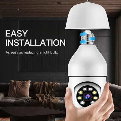 Caméra Ampoule 360° WiFi – Sécurité Discrète &amp; Intelligente (GA)