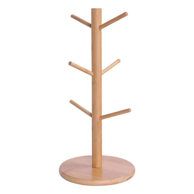 Support en bois pour tasses – Design arbre avec 6 crochets