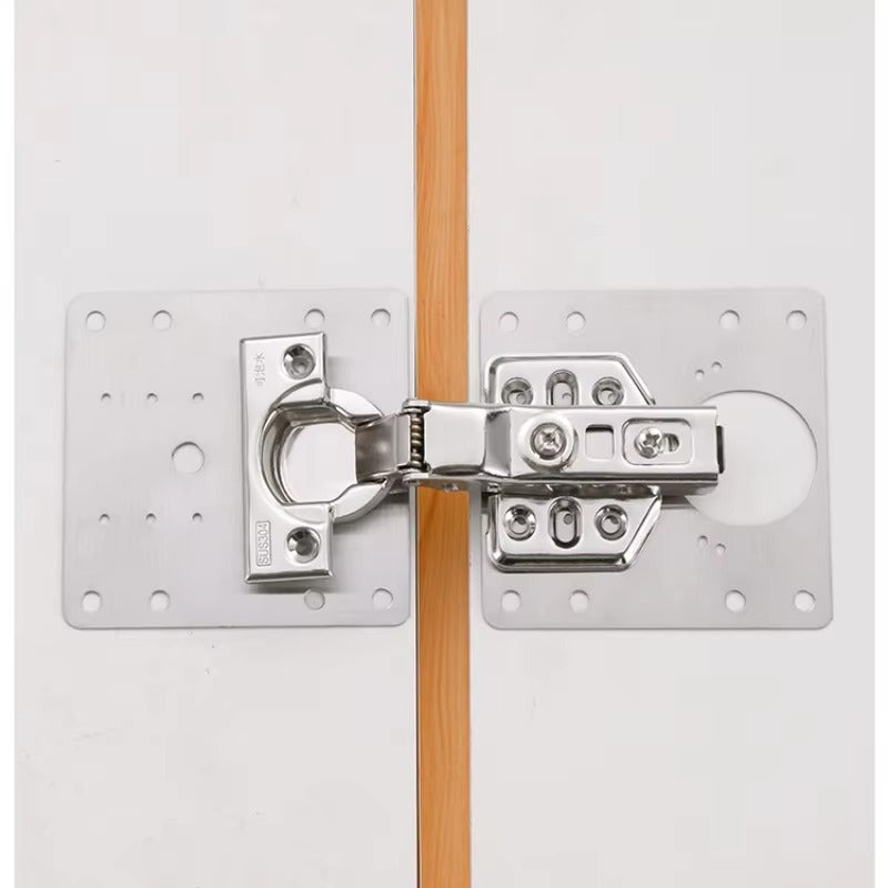 6 Pcs Charnières de Fixation pour Portes d'Armoire – Acier Inoxydable Robuste