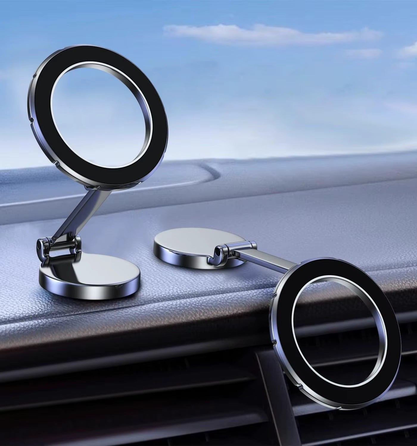 Support de Téléphone Magnétique pour Voiture – Rotation 1080° | Universel iPhone &amp; Android