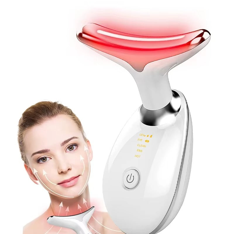 Appareil de Beauté Visage &amp; Cou – Raffermissant, Anti-Rides &amp; Réducteur de Double Menton