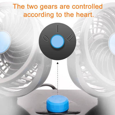Double ventilateur pour voiture – Refroidissement puissant et orientable