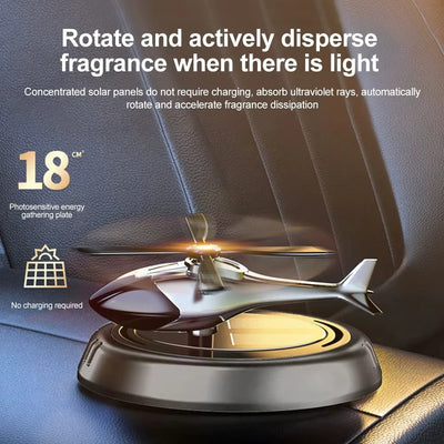 Désodorisant Solaire pour Voiture – Hélicoptère Rotatif Aromathérapie
