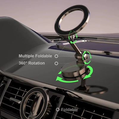Support de Téléphone Magnétique pour Voiture – Rotation 1080° | Universel iPhone &amp; Android