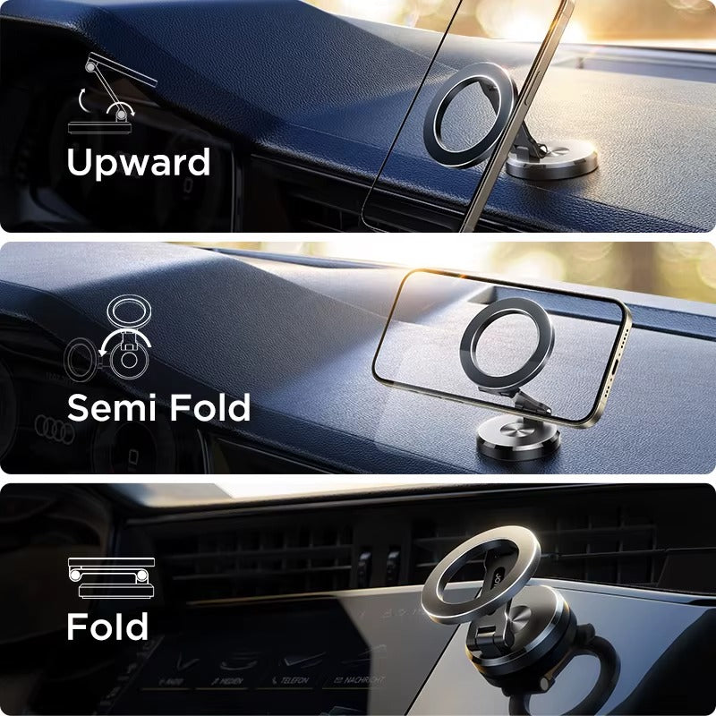 Support de Téléphone Magnétique pour Voiture – Rotation 1080° | Universel iPhone &amp; Android