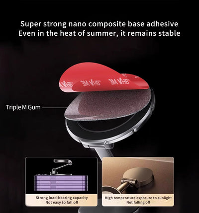 Support de Téléphone Magnétique pour Voiture – Rotation 1080° | Universel iPhone &amp; Android GA