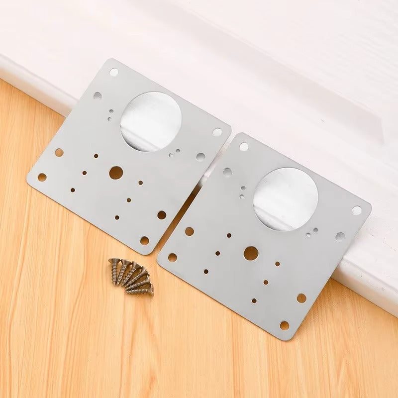 6 Pcs Charnières de Fixation pour Portes d'Armoire – Acier Inoxydable Robuste