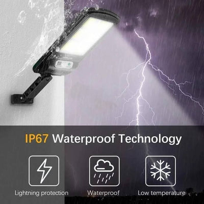 Lampe Solaire Extérieure à Télécommande &amp; Détecteur de Mouvement – Étanche IP65 (GA)